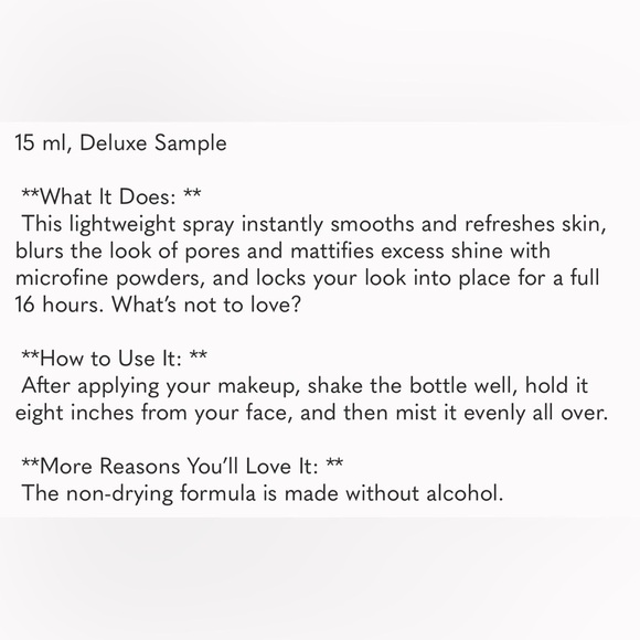 NIB! Benefit The POREfessional - Super Setter Pore Minimizing Setting Spray - Picture 2 of 2